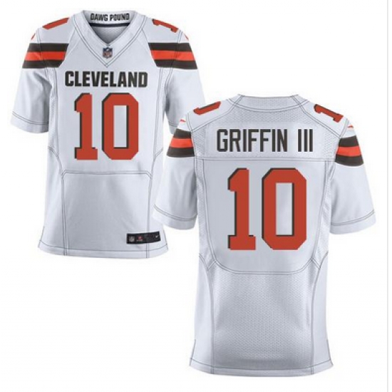 Nike Browns #10 Robert Griffin III White Mens Stitched NFL New Elite Jersey Nike Browns #10 Robert Griffin III White Mens Stitched NFL New Elite Jersey