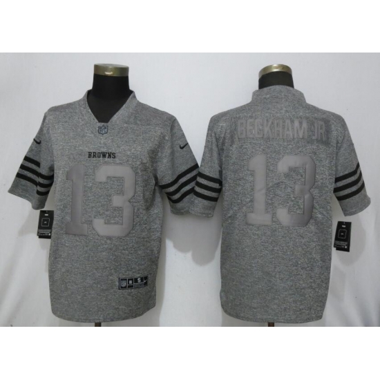 Nike Browns 13 Beckham Jr Gray Gridiron Gray Vapor Untouchable Limited Jersey Nike Browns 13 Beckham Jr Gray Gridiron Gray Vapor Untouchable Limited Jersey