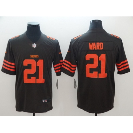 Nike Browns 21 T J Ward Brown Color Rush Limited Jerseys Nike Browns 21 T J Ward Brown Color Rush Limited Jerseys