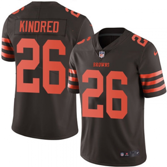 Nike Browns #26 Derrick Kindred Brown Mens Stitched NFL Limited Rush Jersey Nike Browns #26 Derrick Kindred Brown Mens Stitched NFL Limited Rush Jersey