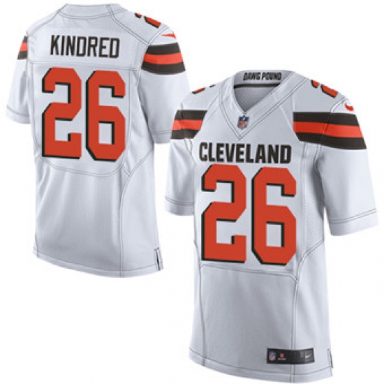 Nike Browns #26 Derrick Kindred White Mens Stitched NFL New Elite Jersey Nike Browns #26 Derrick Kindred White Mens Stitched NFL New Elite Jersey