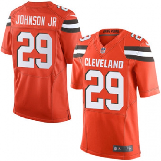 Nike Browns #29 Duke Johnson Jr Orange Alternate Mens Stitched NFL New Elite Jersey Nike Browns #29 Duke Johnson Jr Orange Alternate Mens Stitched NFL New Elite Jersey