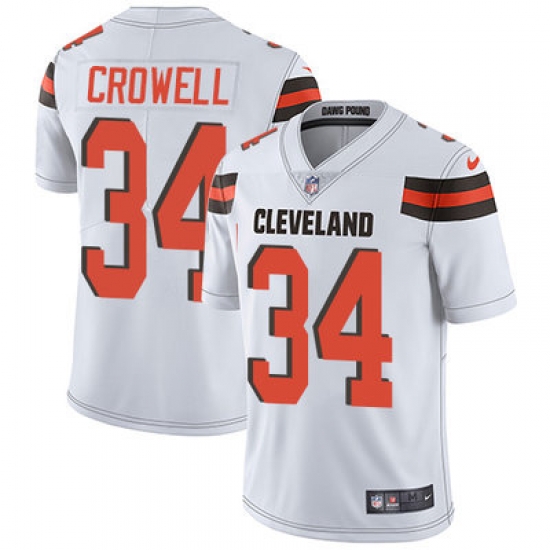 Nike Browns #34 Isaiah Crowell White Mens Stitched NFL Vapor Untouchable Limited Jersey Nike Browns #34 Isaiah Crowell White Mens Stitched NFL Vapor Untouchable Limited Jersey