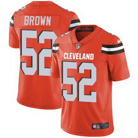 Nike Browns #52 Preston Brown Orange Alternate Mens Stitched NFL Vapor Untouchable Limited Jersey Nike Browns #52 Preston Brown Orange Alternate Mens Stitched NFL Vapor Untouchable Limited Jersey