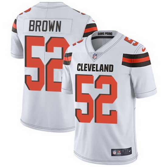 Nike Browns #52 Preston Brown White Mens Stitched NFL Vapor Untouchable Limited Jersey Nike Browns #52 Preston Brown White Mens Stitched NFL Vapor Untouchable Limited Jersey