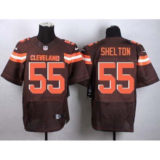 Nike Browns #55 Danny Shelton Brown Team Color Men Stitched NFL New Elite Jersey Nike Browns #55 Danny Shelton Brown Team Color Men Stitched NFL New Elite Jersey