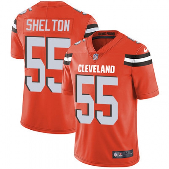 Nike Browns #55 Danny Shelton Orange Alternate Mens Stitched NFL Vapor Untouchable Limited Jersey Nike Browns #55 Danny Shelton Orange Alternate Mens Stitched NFL Vapor Untouchable Limited Jersey