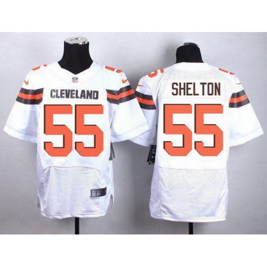 Nike Browns #55 Danny Shelton White Men Stitched NFL New Elite Jersey Nike Browns #55 Danny Shelton White Men Stitched NFL New Elite Jersey