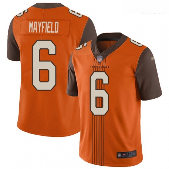 Nike Browns 6 Baker Mayfield Orange Alternate Men Stitched Football Limited City Edtion Jersey Nike Browns 6 Baker Mayfield Orange Alternate Men Stitched Football Limited City Edtion Jersey