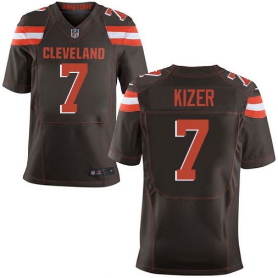 Nike Browns #7 DeShone Kizer Brown Team Color Mens Stitched NFL New Elite Jersey Nike Browns #7 DeShone Kizer Brown Team Color Mens Stitched NFL New Elite Jersey