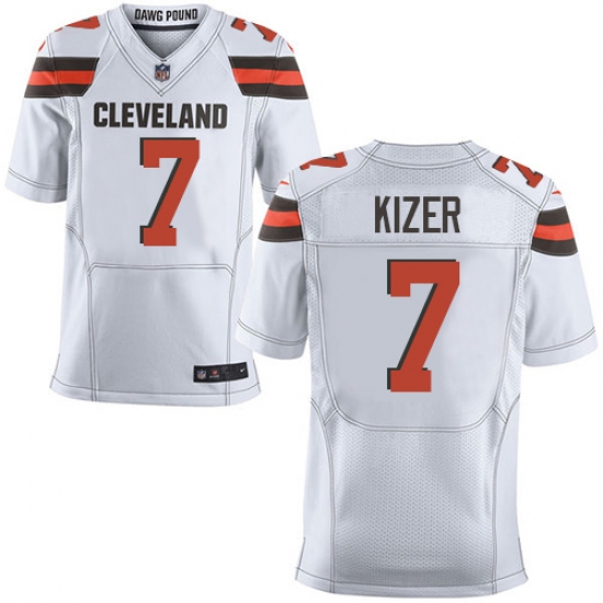 Nike Browns #7 DeShone Kizer White Mens Stitched NFL New Elite Jersey Nike Browns #7 DeShone Kizer White Mens Stitched NFL New Elite Jersey