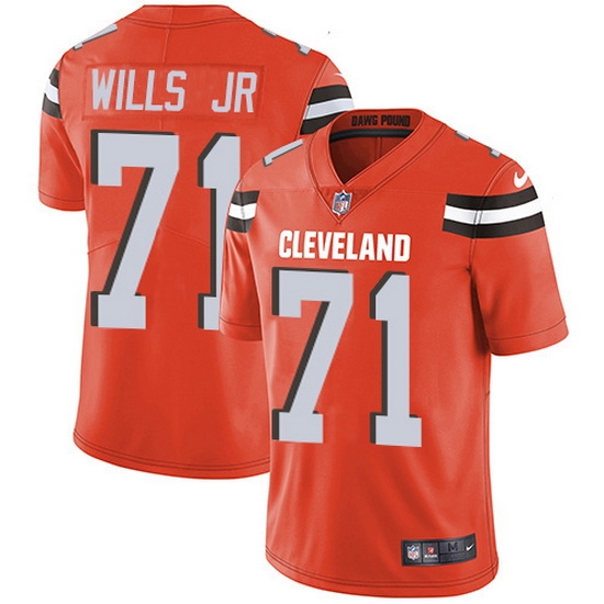 Nike Browns 71 Jedrick Wills JR Orange Alternate Men Stitched NFL Vapor Untouchable Limited Jersey Nike Browns 71 Jedrick Wills JR Orange Alternate Men Stitched NFL Vapor Untouchable Limited Jersey