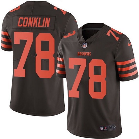 Nike Browns 78 Jack Conklin Brown Men Stitched NFL Limited Rush Jersey Nike Browns 78 Jack Conklin Brown Men Stitched NFL Limited Rush Jersey
