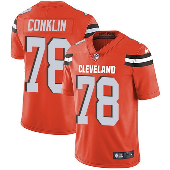 Nike Browns 78 Jack Conklin Orange Alternate Men Stitched NFL Vapor Untouchable Limited Jersey Nike Browns 78 Jack Conklin Orange Alternate Men Stitched NFL Vapor Untouchable Limited Jersey