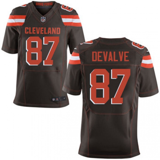 Nike Browns #87 Seth DeValve Brown Team Color Mens Stitched NFL New Elite Jersey Nike Browns #87 Seth DeValve Brown Team Color Mens Stitched NFL New Elite Jersey