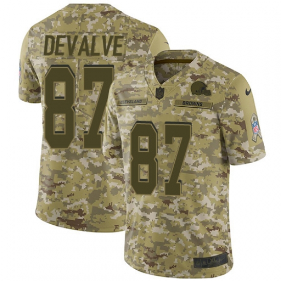 Nike Browns #87 Seth DeValve Camo Men Stitched NFL Limited 2018 Salute To Service Jersey Nike Browns #87 Seth DeValve Camo Men Stitched NFL Limited 2018 Salute To Service Jersey