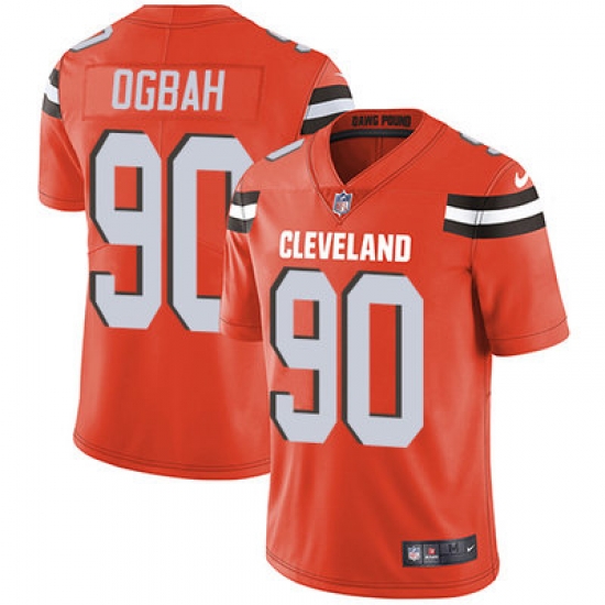 Nike Browns #90 Emmanuel Ogbah Orange Alternate Mens Stitched NFL Vapor Untouchable Limited Jersey Nike Browns #90 Emmanuel Ogbah Orange Alternate Mens Stitched NFL Vapor Untouchable Limited Jersey