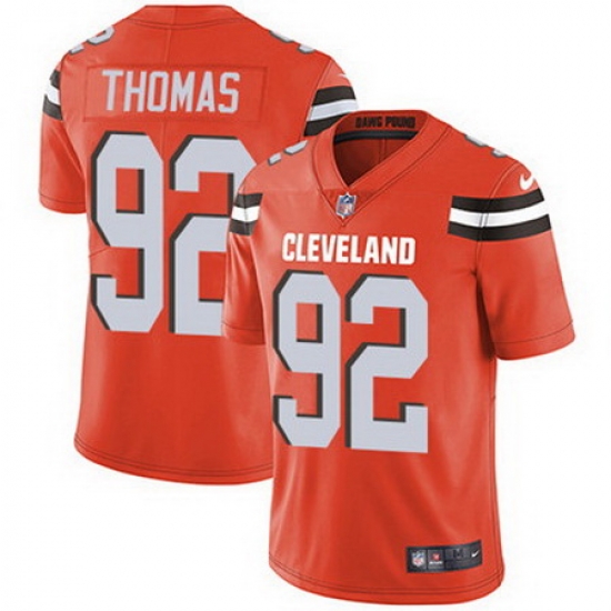 Nike Browns #92 Chad Thomas Orange Alternate Mens Stitched NFL Vapor Untouchable Limited Jersey Nike Browns #92 Chad Thomas Orange Alternate Mens Stitched NFL Vapor Untouchable Limited Jersey