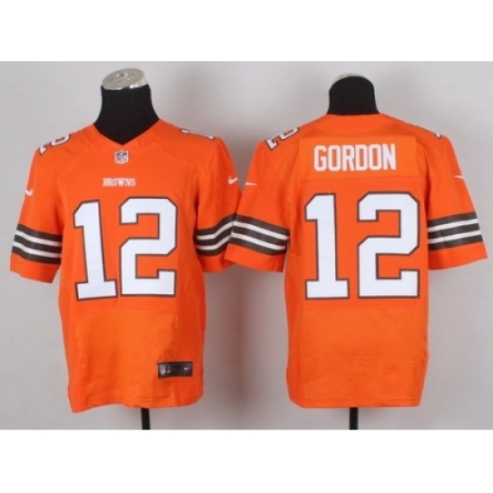 Nike Cleveland Browns 12 Josh Gordon Orange Elite NFL Jersey Nike Cleveland Browns 12 Josh Gordon Orange Elite NFL Jersey