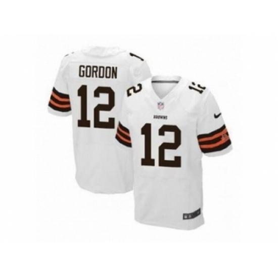 Nike Cleveland Browns 12 Josh Gordon white Elite NFL Jersey Nike Cleveland Browns 12 Josh Gordon white Elite NFL Jersey