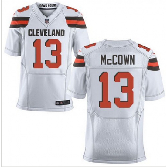 Nike Cleveland Browns #13 Josh McCown White Mens Stitched NFL New Elite Jersey Nike Cleveland Browns #13 Josh McCown White Mens Stitched NFL New Elite Jersey