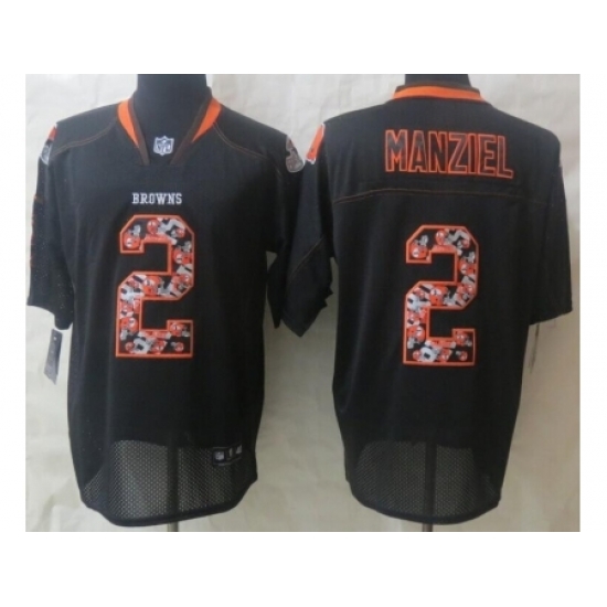 Nike Cleveland Browns 2 Johnny Manziel Black Elite Lights Out Fashion NFL Jersey Nike Cleveland Browns 2 Johnny Manziel Black Elite Lights Out Fashion NFL Jersey