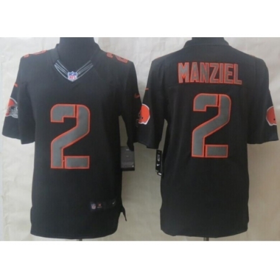 Nike Cleveland Browns 2 Johnny Manziel Black Limited Impact NFL Jersey Nike Cleveland Browns 2 Johnny Manziel Black Limited Impact NFL Jersey