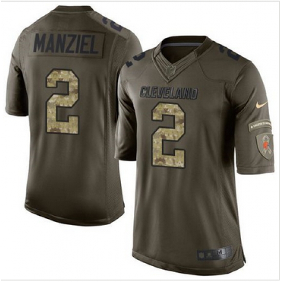 Nike Cleveland Browns #2 Johnny Manziel Green Men 27s Stitched NFL Limited Salute to Service Jersey Nike Cleveland Browns #2 Johnny Manziel Green Men 27s Stitched NFL Limited Salute to Service Jersey