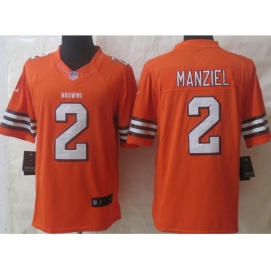 Nike Cleveland Browns 2 Johnny Manziel Orange Limited NFL Jersey Nike Cleveland Browns 2 Johnny Manziel Orange Limited NFL Jersey