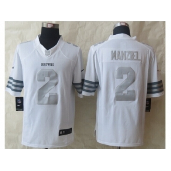Nike Cleveland Browns 2 Johnny Manziel Platinum White Game NFL Jersey Nike Cleveland Browns 2 Johnny Manziel Platinum White Game NFL Jersey
