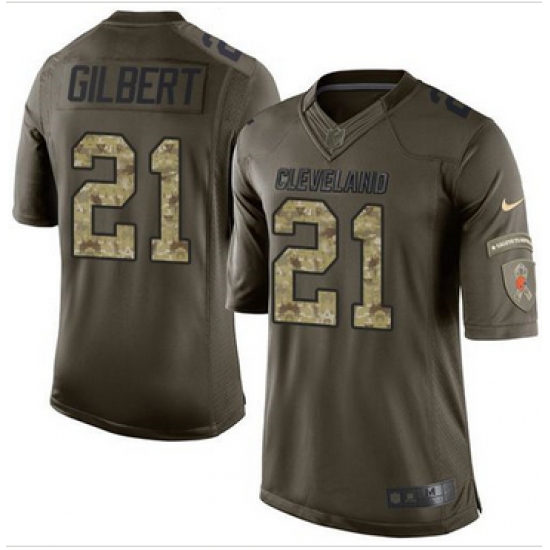 Nike Cleveland Browns #21 Justin Gilbert Green Men 27s Stitched NFL Limited Salute to Service Jersey Nike Cleveland Browns #21 Justin Gilbert Green Men 27s Stitched NFL Limited Salute to Service Jersey