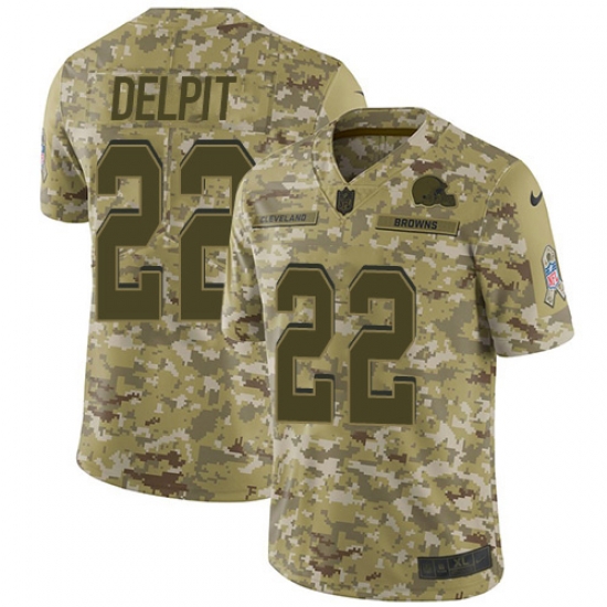 Nike Cleveland Browns 22 Grant Delpit Camo Men Stitched NFL Limited 2018 Salute To Service Jersey Nike Cleveland Browns 22 Grant Delpit Camo Men Stitched NFL Limited 2018 Salute To Service Jersey