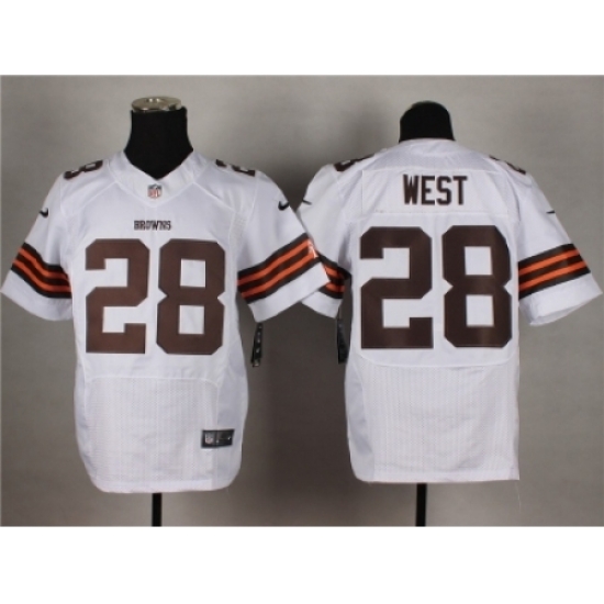 Nike Cleveland Browns 28 Terrance West white Elite NFL Jersey Nike Cleveland Browns 28 Terrance West white Elite NFL Jersey