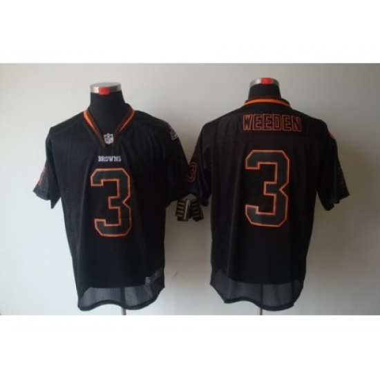Nike Cleveland Browns 3 Brandon Weeden Black Elite Lights Out NFL Jersey Nike Cleveland Browns 3 Brandon Weeden Black Elite Lights Out NFL Jersey