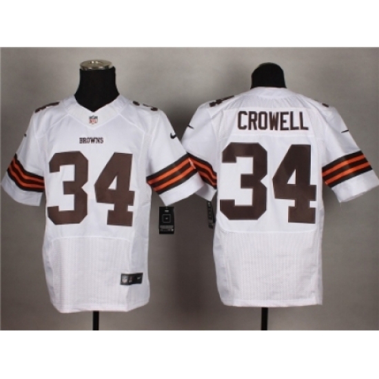 Nike Cleveland Browns 34 Isaiah Crowell White Elite NFL Jersey Nike Cleveland Browns 34 Isaiah Crowell White Elite NFL Jersey