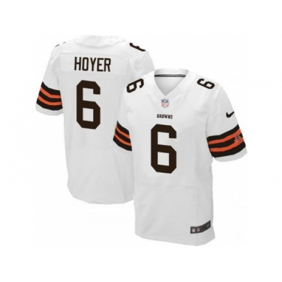 Nike Cleveland Browns 6 Brian Hoyer White Elite NFL Jersey Nike Cleveland Browns 6 Brian Hoyer White Elite NFL Jersey