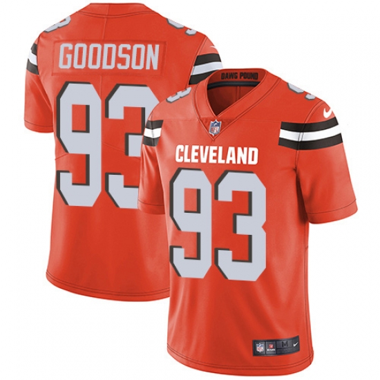 Nike Cleveland Browns 93 B J Goodson Orange Alternate Men Stitched NFL Vapor Untouchable Limited Jersey Nike Cleveland Browns 93 B J Goodson Orange Alternate Men Stitched NFL Vapor Untouchable Limited Jersey