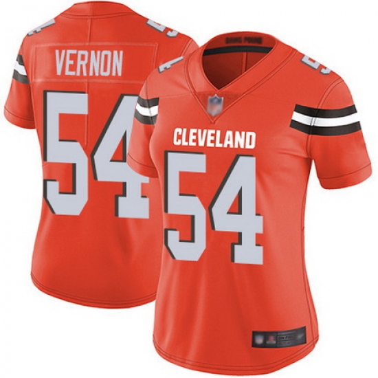 Browns 54 Olivier Vernon Orange Alternate Womens Stitched Football Vapor Untouchable Limited Jerse Browns 54 Olivier Vernon Orange Alternate Womens Stitched Football Vapor Untouchable Limited Jerse