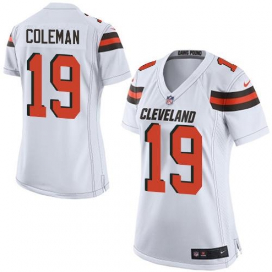 Nike Browns #19 Corey Coleman White Womens Stitched NFL New Elite Jersey Nike Browns #19 Corey Coleman White Womens Stitched NFL New Elite Jersey