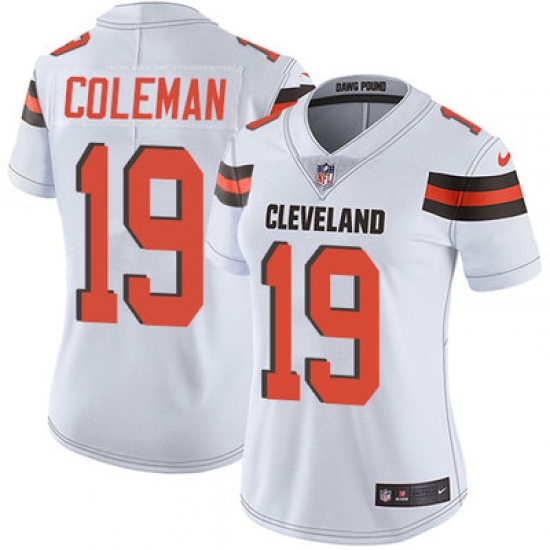 Nike Browns #19 Corey Coleman White Womens Stitched NFL Vapor Untouchable Limited Jersey Nike Browns #19 Corey Coleman White Womens Stitched NFL Vapor Untouchable Limited Jersey