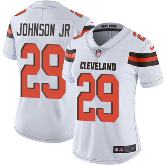 Nike Browns #29 Duke Johnson Jr White Womens Stitched NFL Vapor Untouchable Limited Jersey Nike Browns #29 Duke Johnson Jr White Womens Stitched NFL Vapor Untouchable Limited Jersey