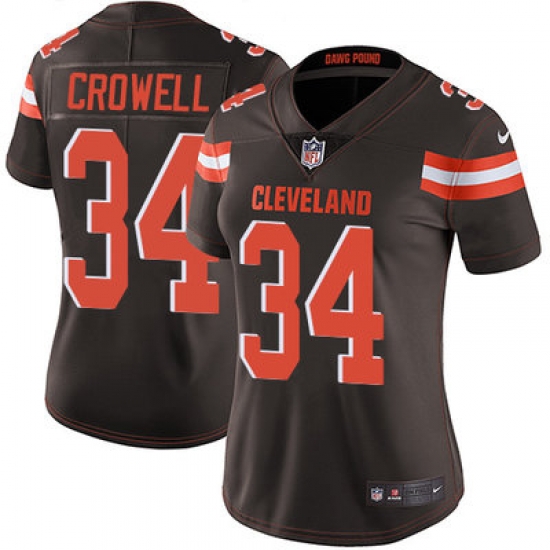 Nike Browns #34 Isaiah Crowell Brown Team Color Womens Stitched NFL Vapor Untouchable Limited Jersey Nike Browns #34 Isaiah Crowell Brown Team Color Womens Stitched NFL Vapor Untouchable Limited Jersey