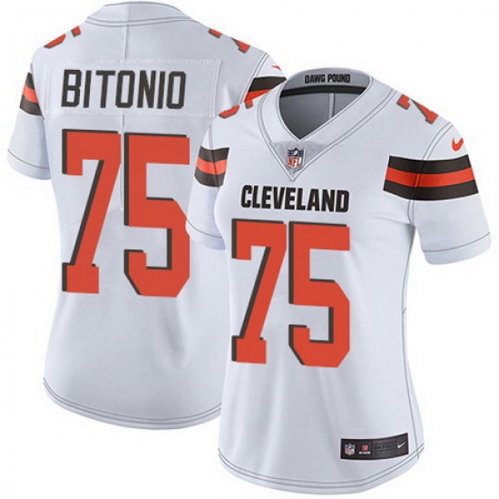 Nike Browns 75 Joel Bitonio White Womens Stitched NFL Vapor Untouchable Limited Jersey Nike Browns 75 Joel Bitonio White Womens Stitched NFL Vapor Untouchable Limited Jersey