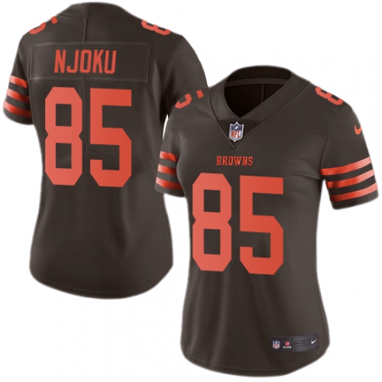 Nike Browns #85 David Njoku Brown Womens Stitched NFL Limited Rush Jersey Nike Browns #85 David Njoku Brown Womens Stitched NFL Limited Rush Jersey