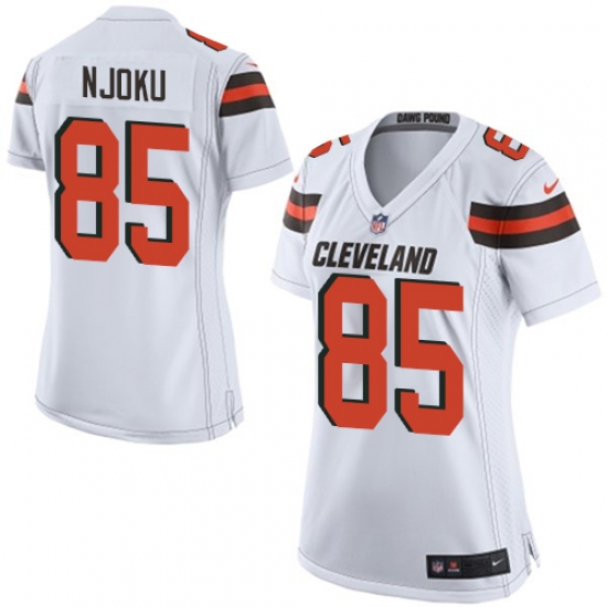 Nike Browns #85 David Njoku White Womens Stitched NFL New Elite Jersey Nike Browns #85 David Njoku White Womens Stitched NFL New Elite Jersey
