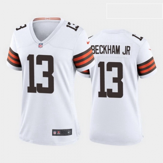 Women Cleveland Browns 13 Odell Beckham Jr 2020 Alternate Vapor Limited Jersey White Women Cleveland Browns 13 Odell Beckham Jr 2020 Alternate Vapor Limited Jersey White