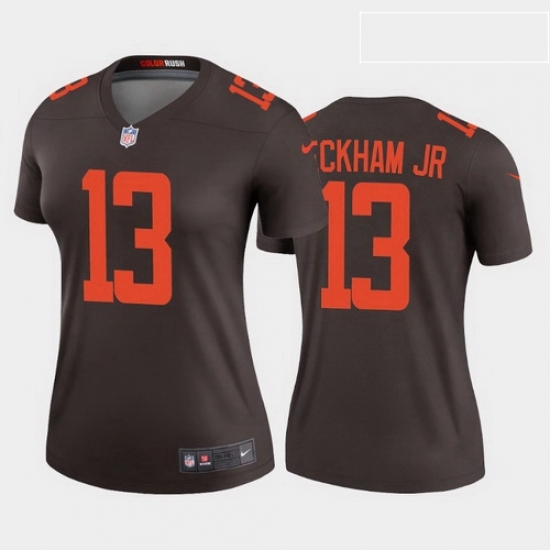 Women Cleveland Browns 13 Odell Beckham Jr 2020 Alternate Vapor Limited Rush Jersey Brown Women Cleveland Browns 13 Odell Beckham Jr 2020 Alternate Vapor Limited Rush Jersey Brown