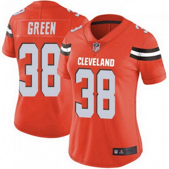 Women Cleveland Browns 38 A.J. Green Orange Vapor Limited Jersey Women Cleveland Browns 38 A.J. Green Orange Vapor Limited Jersey