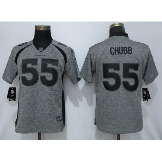 Women Nike Broncos 55 Bradley Chubb Gray Gridiron Gray Women Vapor Untouchable Limited Jersey Women Nike Broncos 55 Bradley Chubb Gray Gridiron Gray Women Vapor Untouchable Limited Jersey