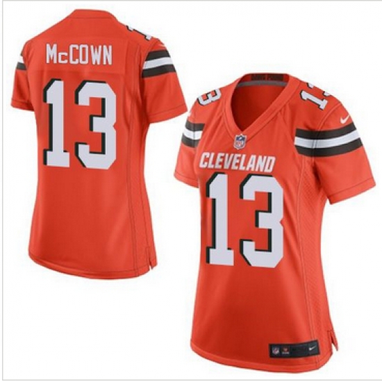 Women Nike Browns #13 Josh McCown Orange Alternate Stitched NFL New Elite Jersey Women Nike Browns #13 Josh McCown Orange Alternate Stitched NFL New Elite Jersey